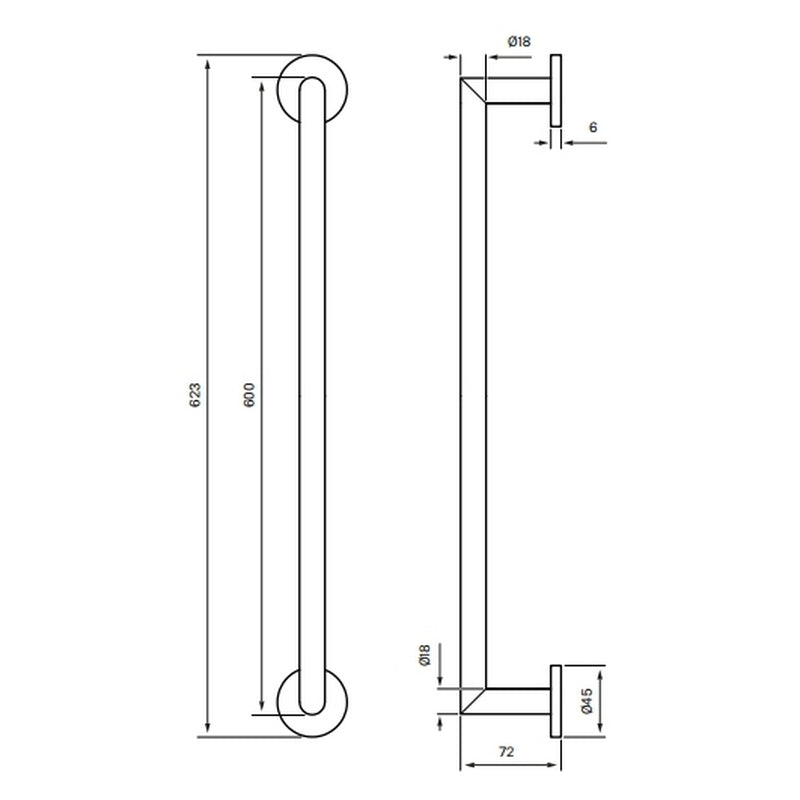 Tapwell håndklædestang TA212-600
