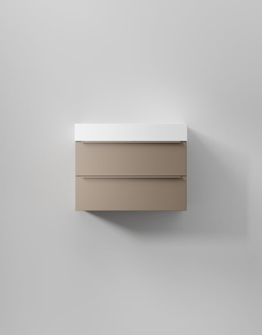 INR Kommod Core Avant 80 i Warm Clay (art.nr 377355), visad med tvättställ som säljs separat. Bild: INR