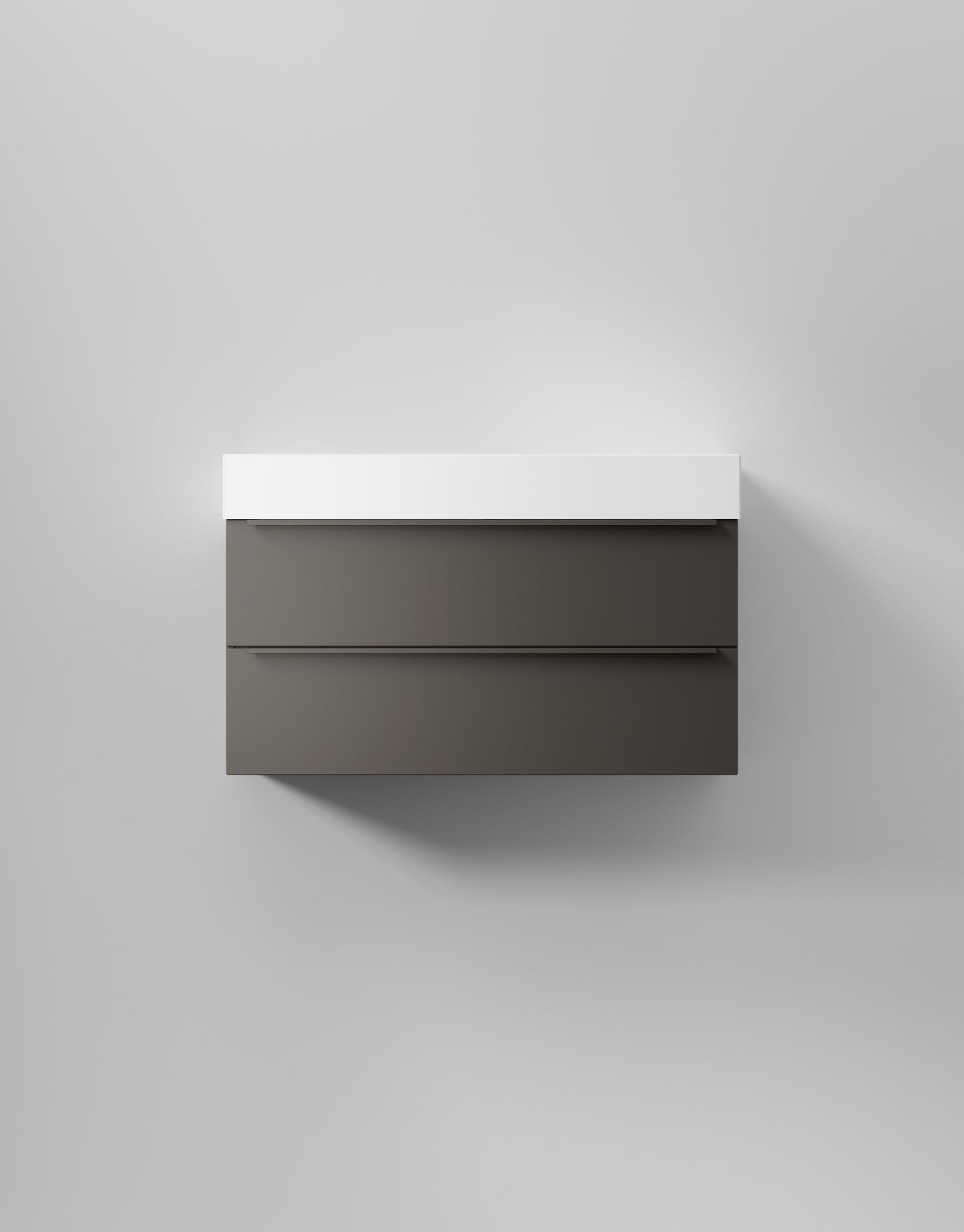 INR Kommod Core Avant 100 i Carbon Grey (art.nr 377453), visad med tvättställ som säljs separat. Bild: INR