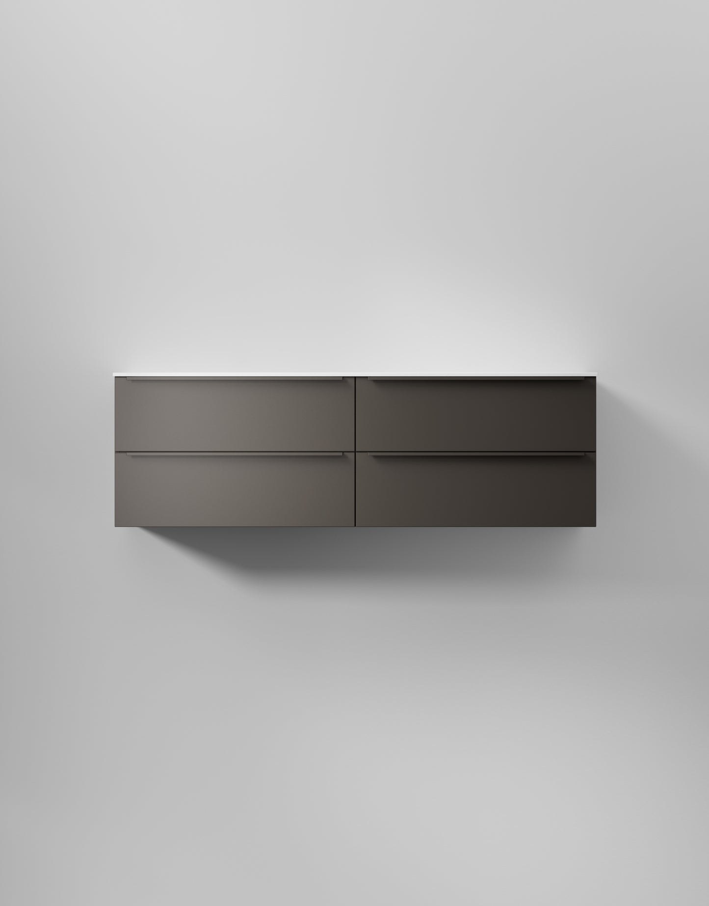 INR Kommod Core Avant 160 D i Carbon Grey (art.nr 377853), visad med tvättställ som säljs separat. Bild: INR