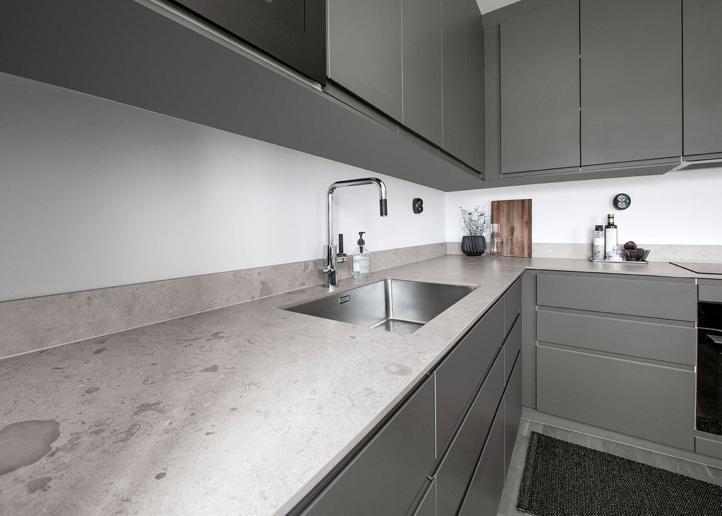Norrvange Light Grey Matt bänkskiva Granitkeramik