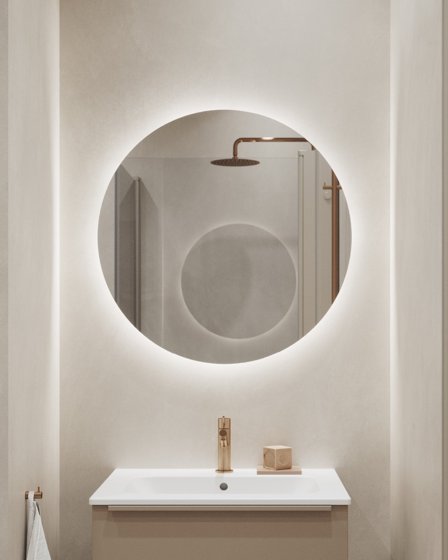 Spegel Loox Ø70 – Inklusive LED-Belysning