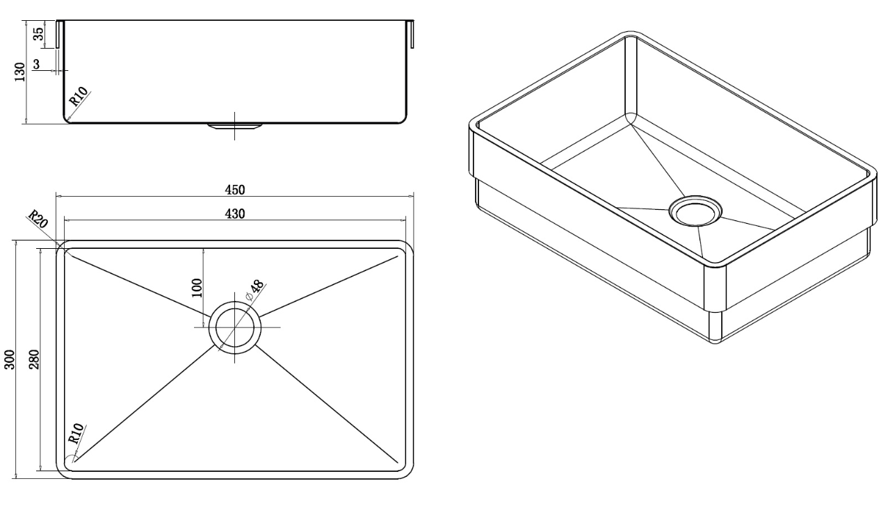 Haven - Black Chrome Sink