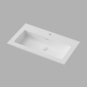 INR Tvättställ Smooth 80 i Soft White solid surface, matt yta. Bild: INR