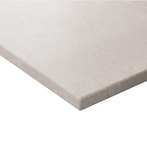 Bänkskiva Flow 120 D i Raw Concrete – kulörprov, grå mineralkomposit med betongkänsla. Bild: INR