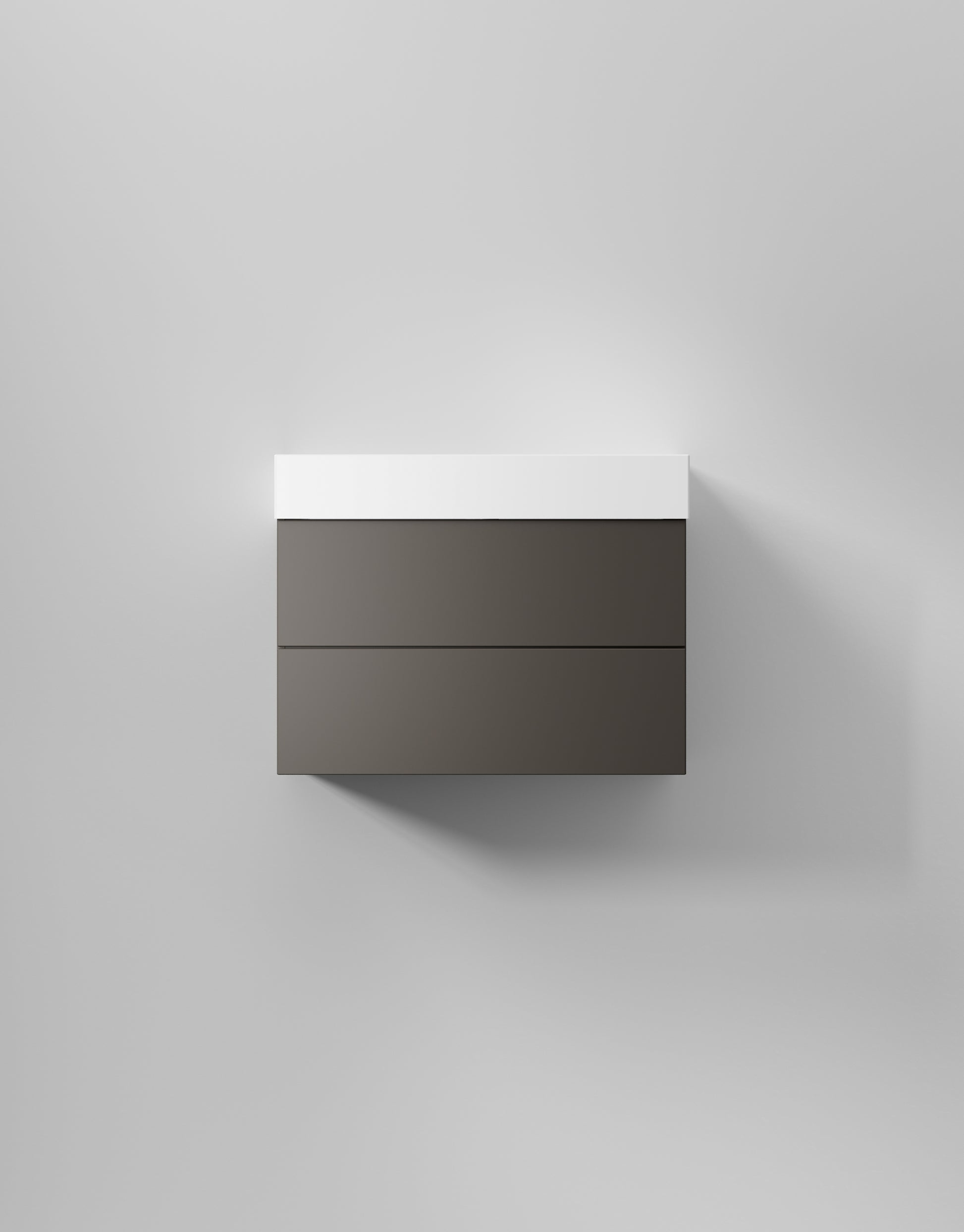 INR Kommod Core Solid 80 i Carbon Grey (art.nr 376353), visad med tvättställ som säljs separat. Bild: INR