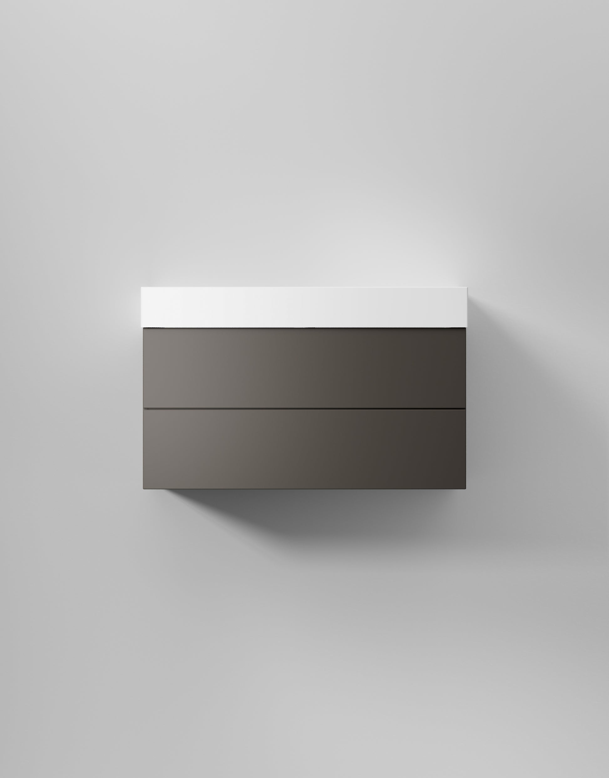 INR Kommod Core Solid 100 i Carbon Grey (art.nr 376453), visad med tvättställ som säljs separat. Bild: INR