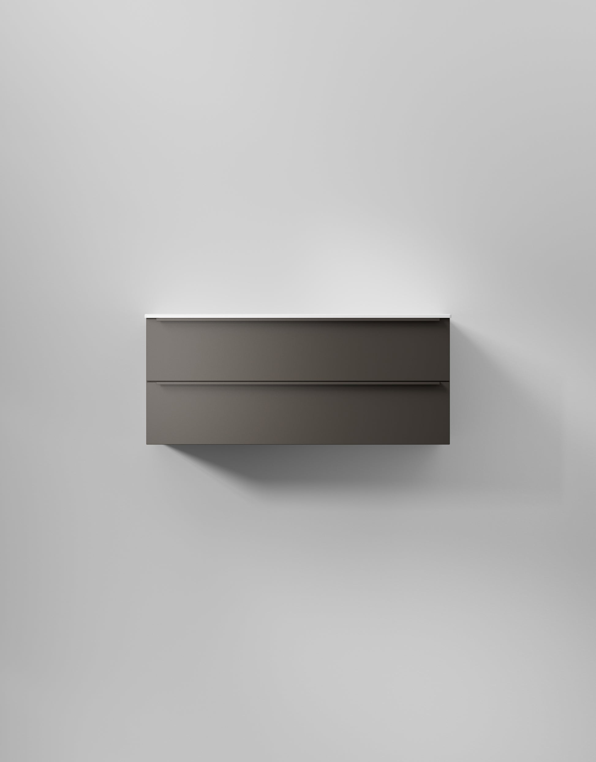 INR Kommod Core Avant 120 i Carbon Grey (art.nr 377553), visad med tvättställ som säljs separat. Bild: INR