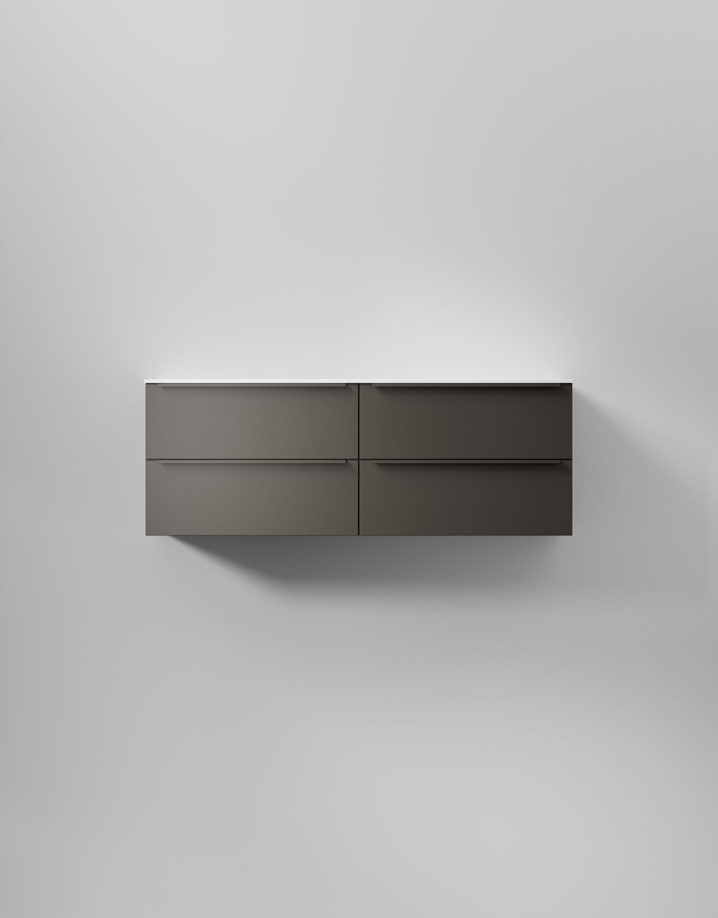 INR Kommod Core Avant 140 D i Carbon Grey (art.nr 377753), visad med tvättställ som säljs separat. Bild: INR