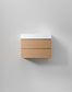 INR Kommod Core Grip 80 – Natural Oak, 2 Lådor, visad med tvättställ Sharp 80 (art.nr 378334; tvättställ säljs separat). Bild: INR