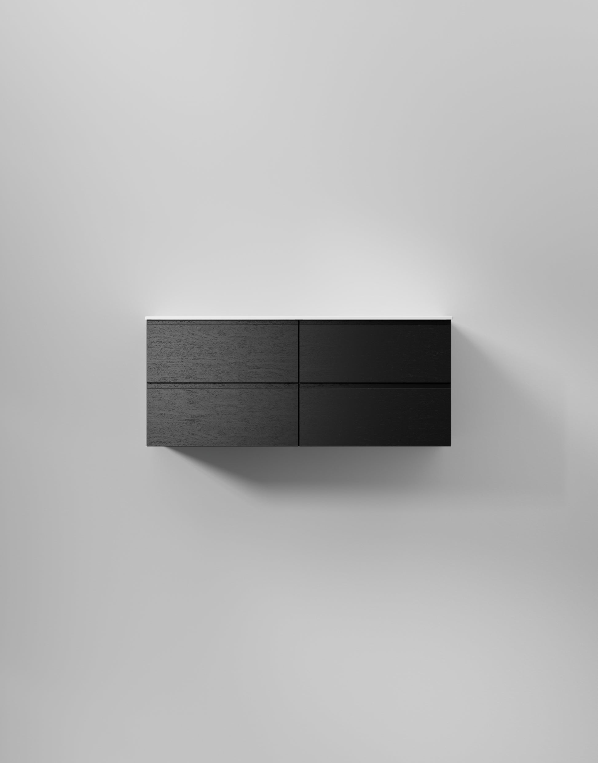INR kommod core grip 120 d – Black Oak, 4 Lådor