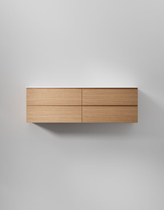 INR kommod core grip 160 d – Natural Oak, 4 Lådor