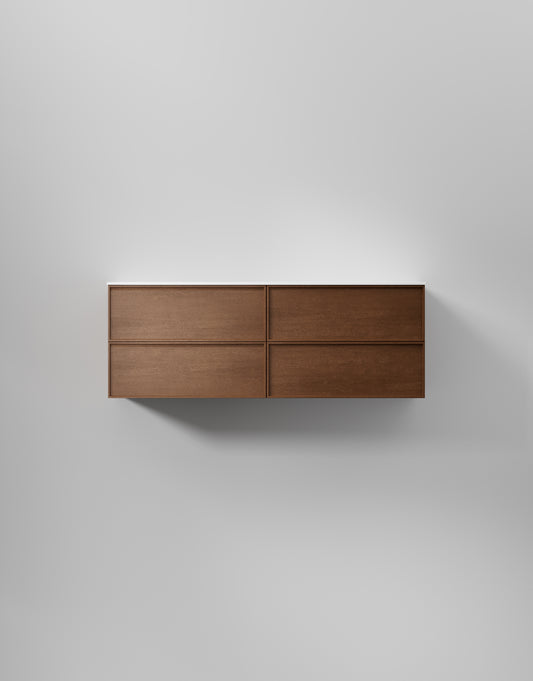 INR kommod core sense 140 d – Dark Oak, 4 Lådor