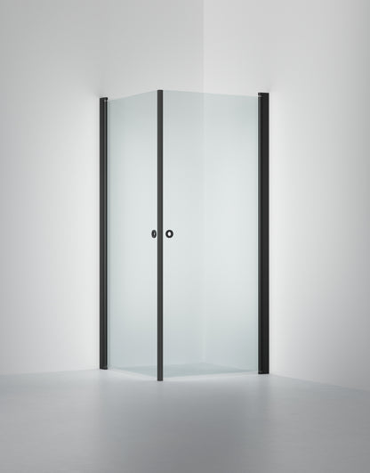 INR Duschvägg Linc Angel - Måttanpassad – Clear, Black, Måttbeställd (art.nr 51202100). Bild: INR