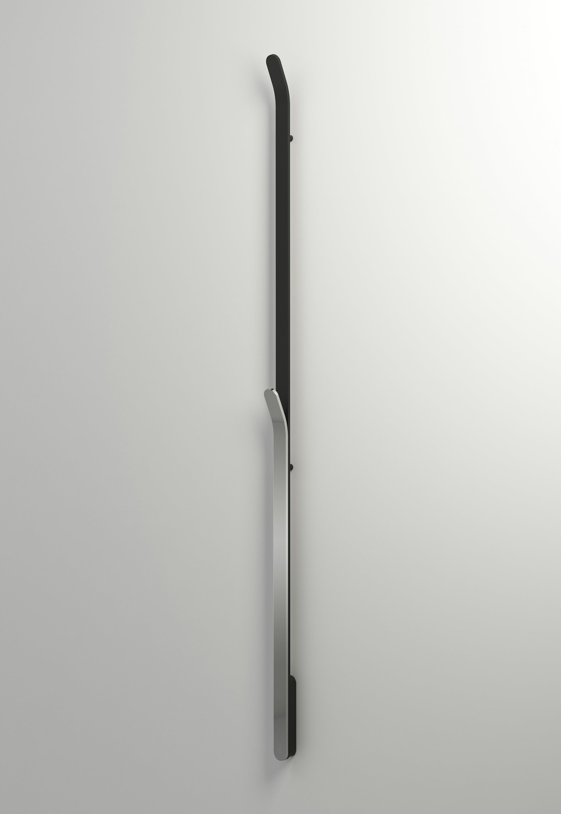 INR Handdukstork Bow i Brushed Black / Polished (art.nr 80000642). Bild: INR