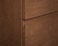 Kommod Core Grip Unit 80 i Dark Oak: detalj av front med grepplist. Bild: INR
