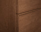 Kommod Core Sense Unit 60, Tvst i Dark Oak: detalj av front med dolt grepp i ramen. Bild: INR